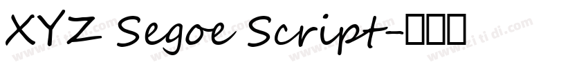 XYZ Segoe Script字体转换